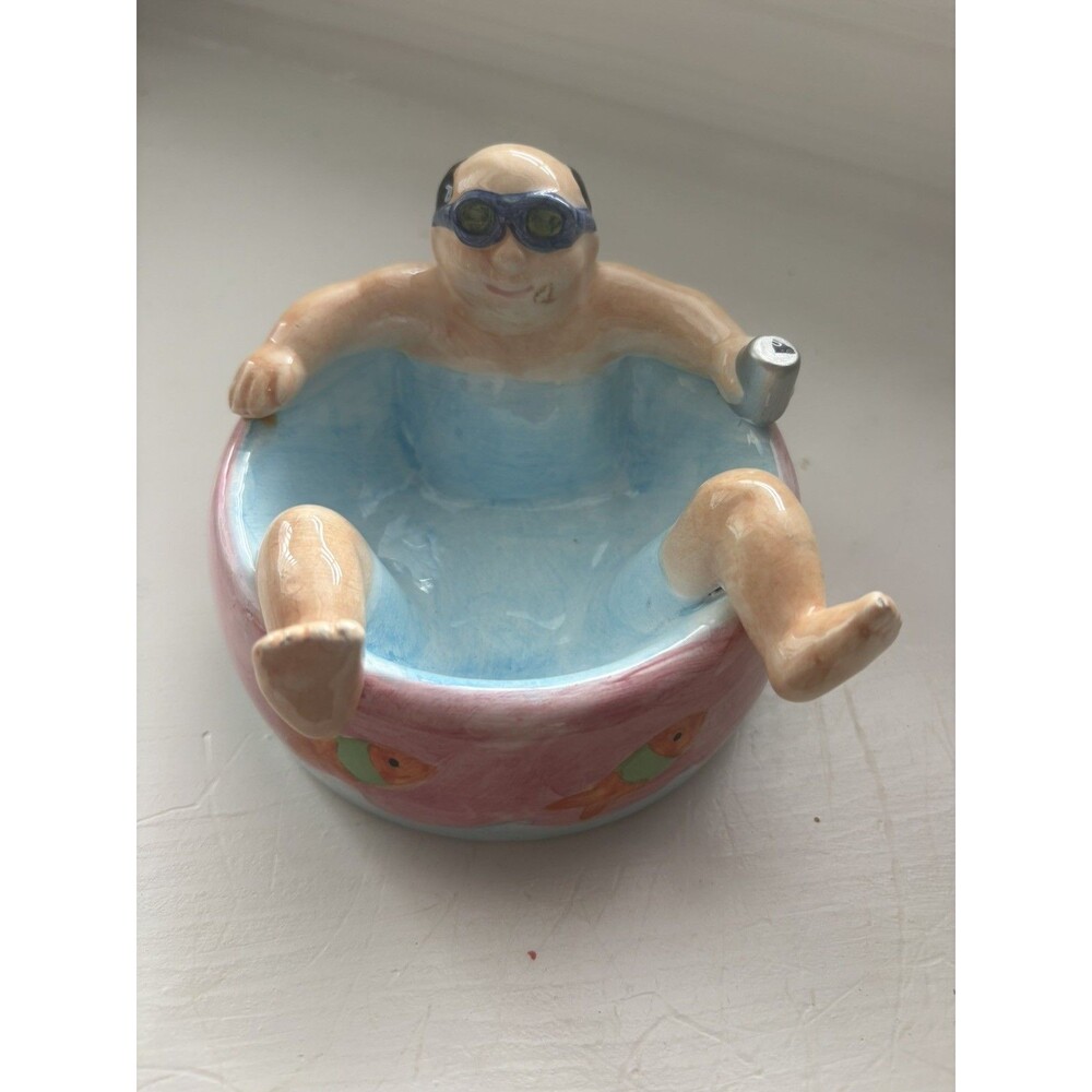 LOTUS Chip Dip Swimming Pool Party Hot Tub Vintage Ceramic replacement cup only